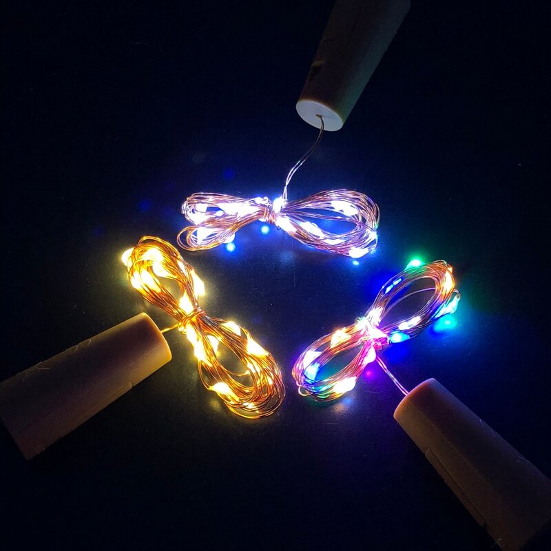 2 M LED Garland Kawat Tembaga Corker String Peri Lampu untuk Kaca Kerajinan Botol Tahun Baru/Natal/Valentine dekorasi Pernikahan