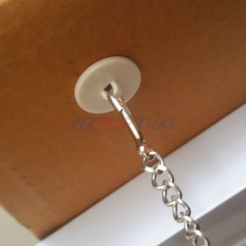 Metal Poster Pole Display Ceiling Hanging Accessories Link Chain Rope Strong with 2 End Buckles Rings L 25 50cm 20pcs