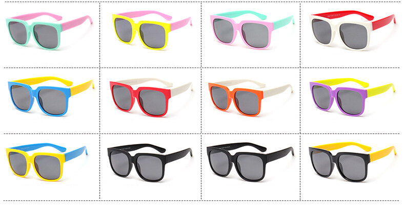 Gafas de sol cuadradas polarizadas para niños, gafas de sol infantiles, gafas Vintage para bebés, gafas de sol infantiles