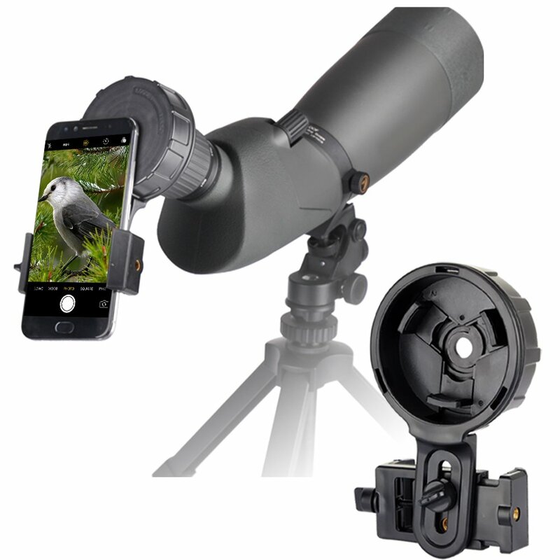 Gosky Spotting ขอบเขตโทรศัพท์ Adapter Mount - Universal โทรศัพท์มือถือ Digiscoping Mount สำหรับ Spotting ขอบเขตกล้องส่องทางไกล Monocular