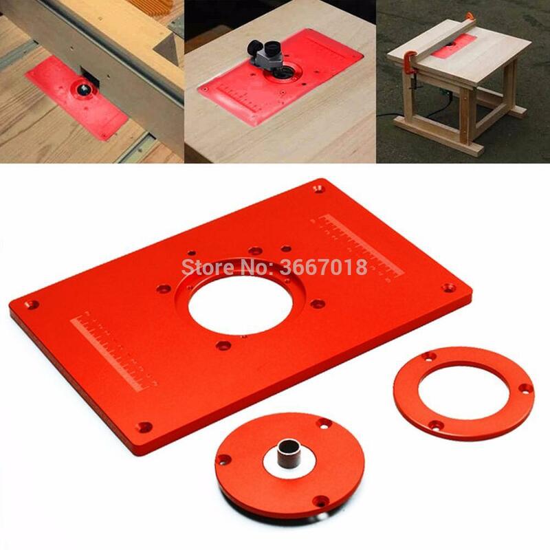 Placa de inserção de mesa roteador alumínio universal 200x300x10mm com capa para carpintaria máquina gravura ferramenta diy
