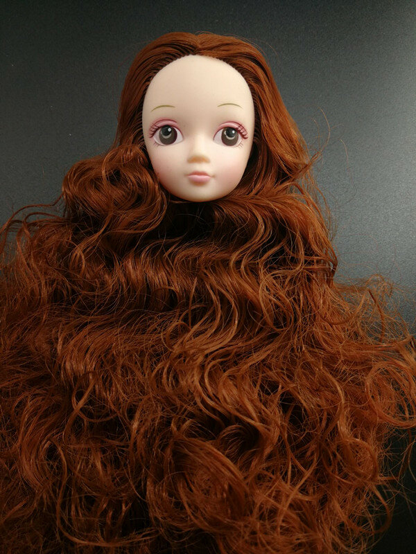 Kepala Boneka dengan Aksesoris Rambut DIY Multi Pilihan untuk Rumah Boneka BJD untuk Boneka Anak Perempuan Hadiah Gaya Rambut Terbaik Mainan Anak Perempuan