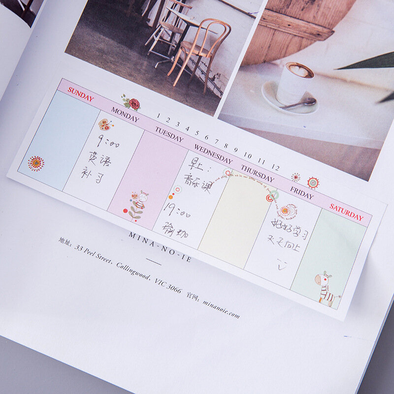 1Pcs Cute Sticker Memo Pads Decoration Stickers Can Tear Self-Adhesive Stationery Sticky Notes School Office Supplies