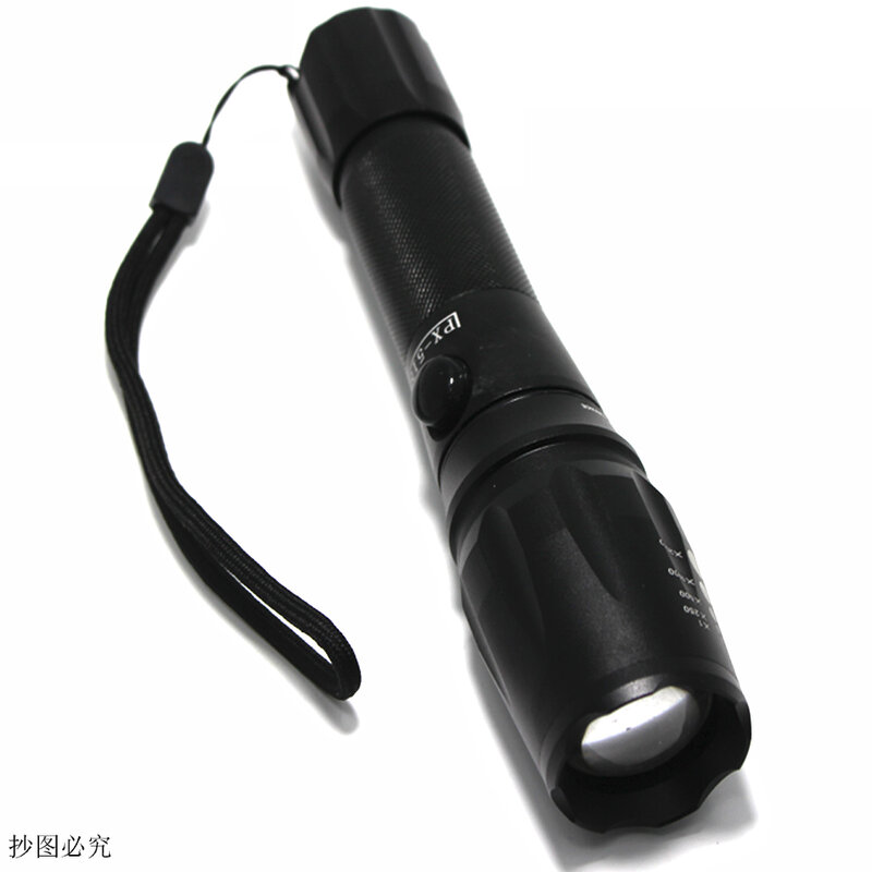 5000LM XM-T6 LED Flashlights Aluminum zoomable led torch Camping fishing lights light For 1x18650 Battery +Charger