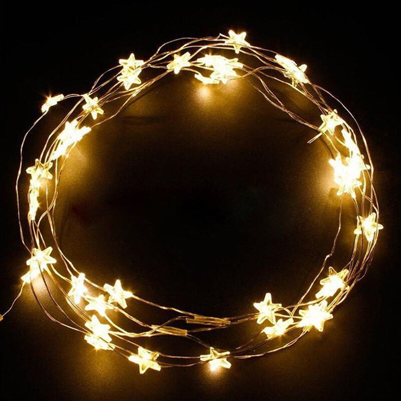 3M String Light แบตเตอรี่ดำเนินการ Holiday ไฟ Fairy สำหรับคริสต์มาส Garland หน้าแรกงานแต่งงานตกแต่งกระต่าย Star ดอกไม...