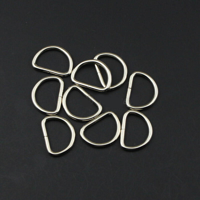 100/200/500Pcs Silver Plated 25mm/1" D Ring Bag Belt Ring Buckles Bag Clothes Accessory