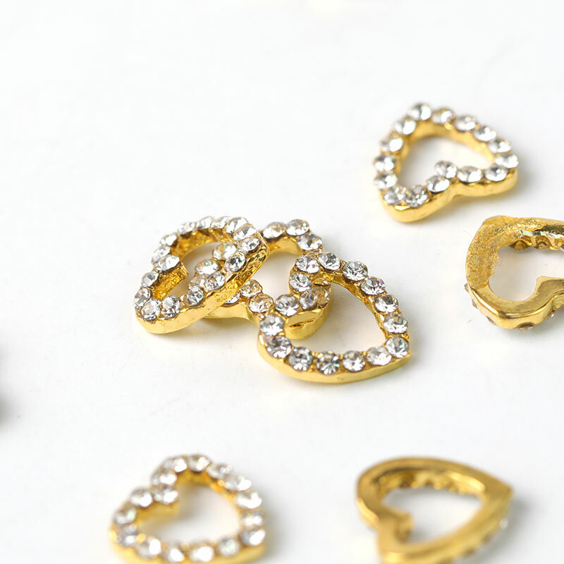 Diamantes de imitación de cristal para decoración 3d, piedras para diseño artístico de uñas, aleación, dijes para uñas, accesorios de joyería de diseño, 10 Uds.