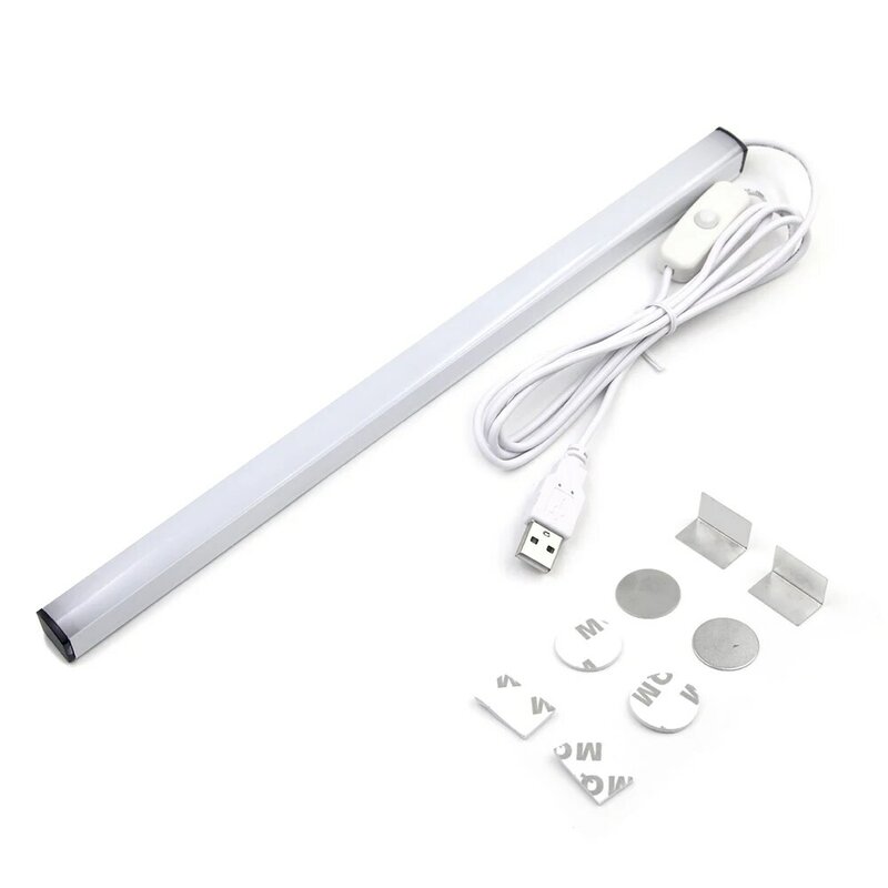 DONWEI USB Powered 5W 30cm Night Light LED Bar Cabinet Lights Portable Desk Bedside Kitchen Camping Book Lamp