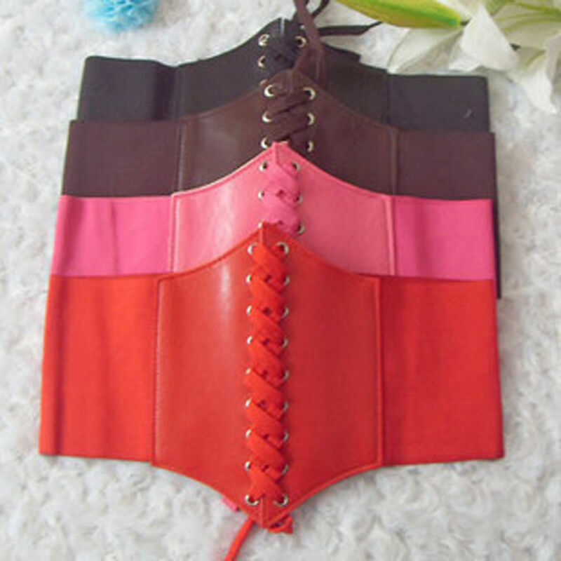 Damski szeroki pas jednokolorowy elastyczny klamra damski szeroki pasek w talii regulowany gorset pas Femme 5 kolorów