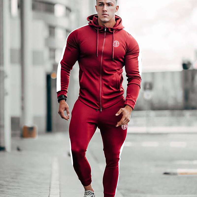 2021 Autumn Winter Sport outdoor Suits Men Hoodies Sets M-2XL Big Size Men Gym Sportswear Running Jogging Suit Male Tracksuit
