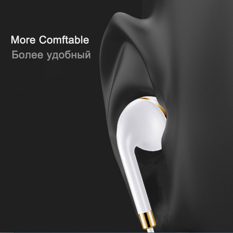 NEWNO-auriculares intrauditivos con cable y micrófono, audífonos estéreo de 3,5mm para teléfonos móviles