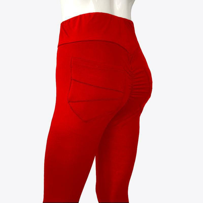 เซ็กซี่กางเกง Hip Push Up Leggings สำหรับออกกำลังกายสูงเอวกางเกงขายาวผู้หญิง