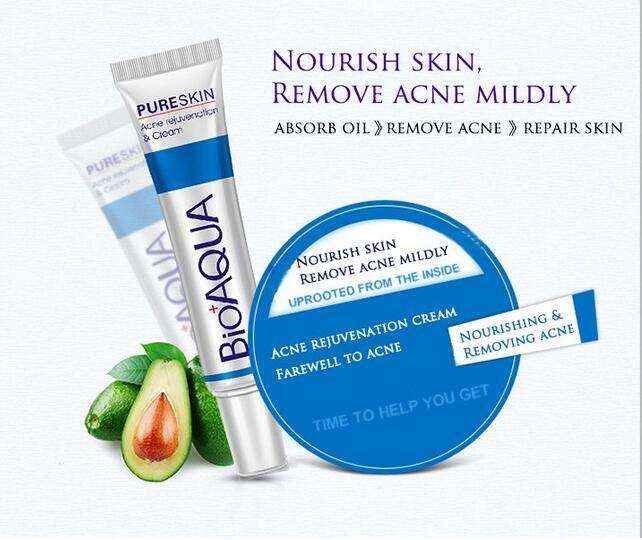 ใหม่ครีม whitening skin care anti acne treatment ครีมควบคุมความชุ่มชื้นสิวรอยแผลเป็นรูขุมขน bioaqua ครีม