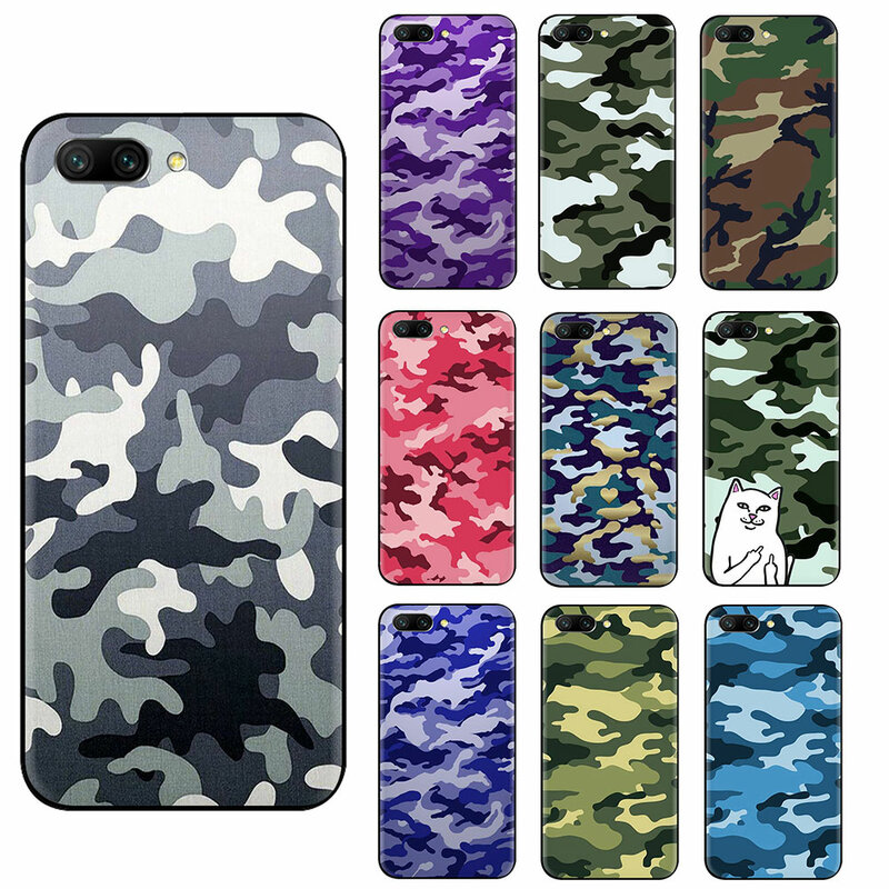 Camouflage Pattern Camo military Army Soft TPU Silicone phone case for Huawei Honor 6A 7A Pro 7C 7X 8X 8C 8 9 10 Lite