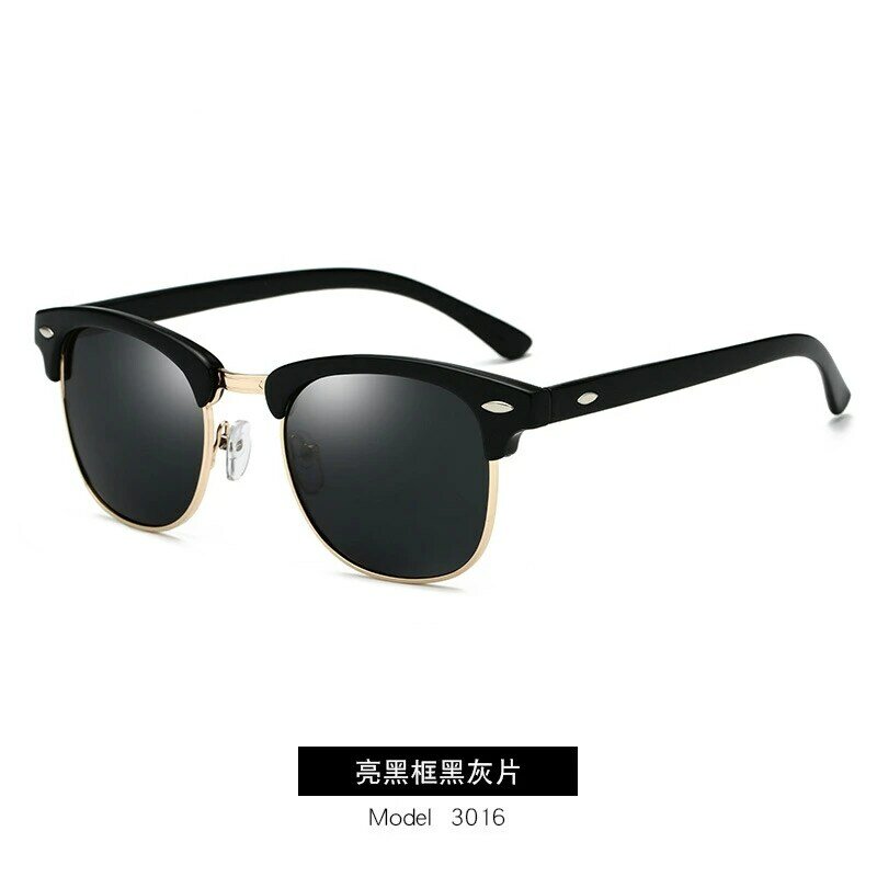 Klasyczne okulary przeciwsłoneczne RB3016 z polaryzacją UV 400, markowy model, damskie i męskie, częściowo bezramkowe