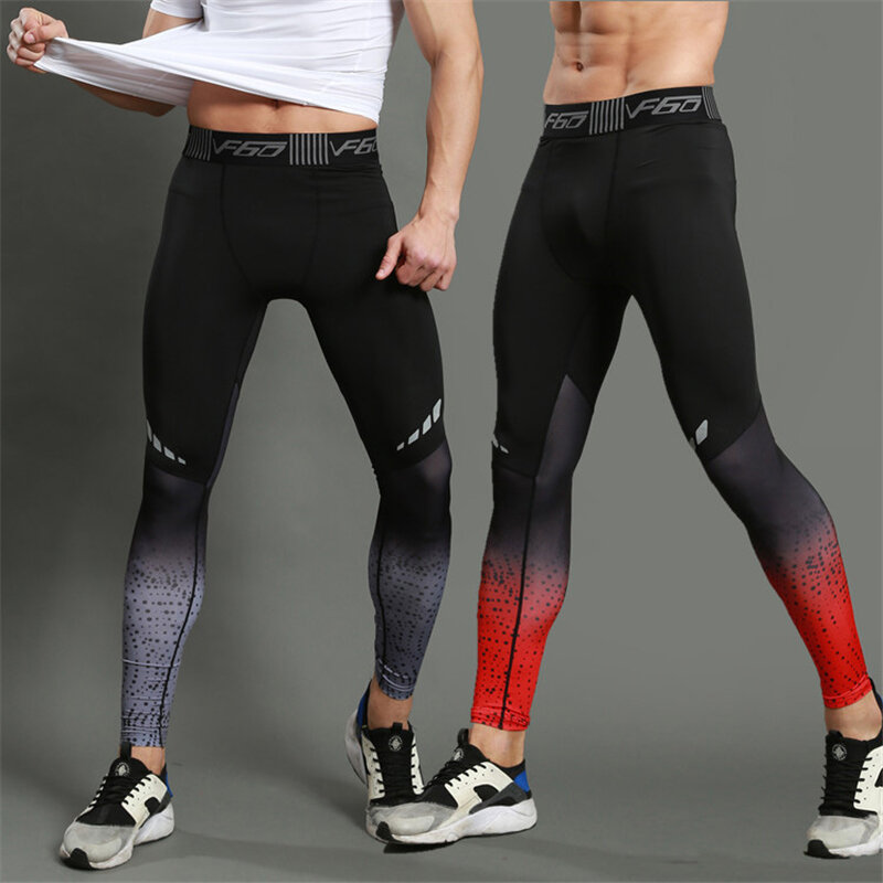 Pantalon de compression de sport pour homme,legging long moulant d’entraînement,