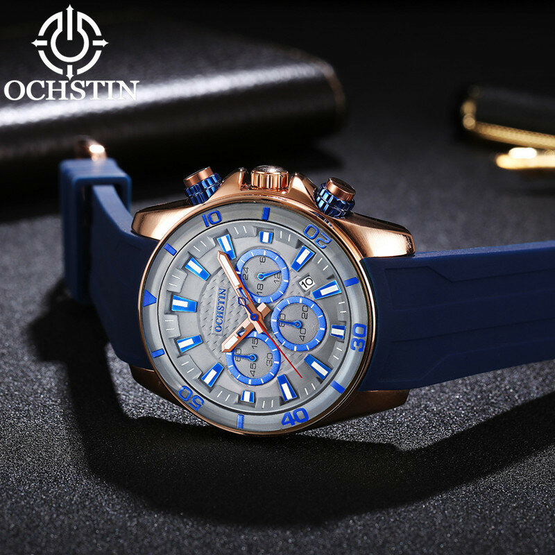 Relógio esportivo masculino quartz militar, relógio de pulso à prova d'água com data automática e pulseira de silicone. masculino