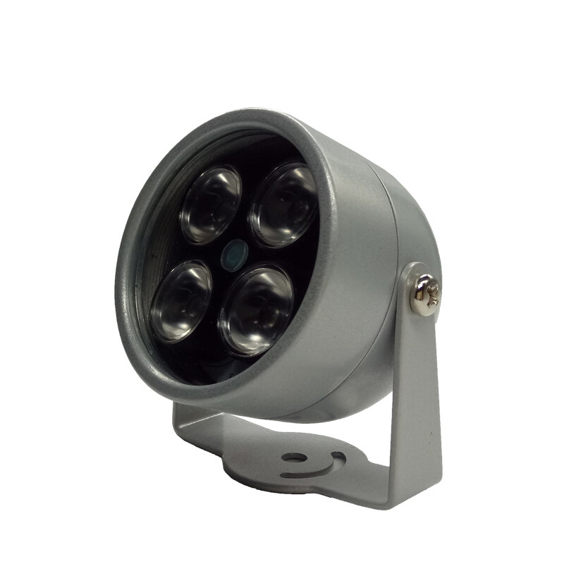Evolylcam 4 IR LED Infrared Illuminator Light IR Night Vision for CCTV Security Cameras Fill Lighting metal Gray Dome Waterproof