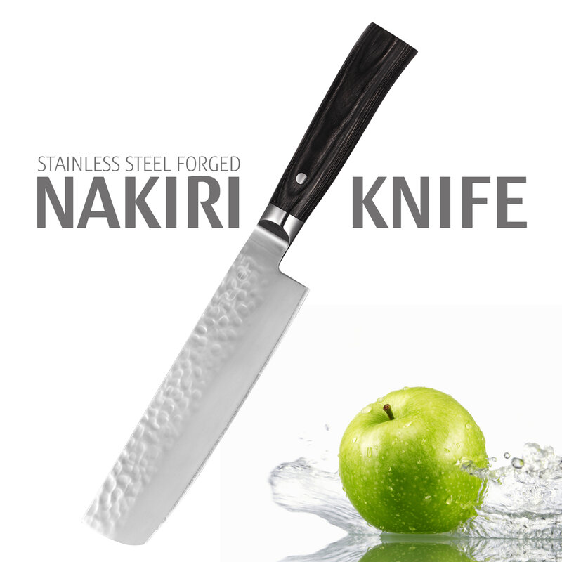 Hecef faca de chef de cozinha de 7 polegadas, alta qualidade, faca de frutas e vegetais, lâmina de aço inoxidável-embalagem requintada para presente-afiado