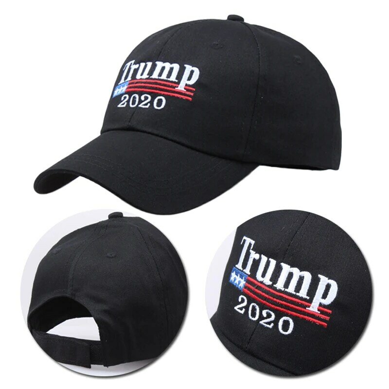 Trump 2020 haftowane jednolity kolor Snapback na co dzień wypoczynek regulowany lato czapka z daszkiem kobiety mężczyźni sport na świeżym powietrzu Drop Shipping