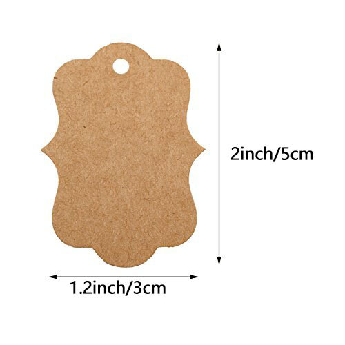 100pcs blank Kraft paper tags with hole for wedding party decoration gift tags Packaging Hang Tags school stationery supply