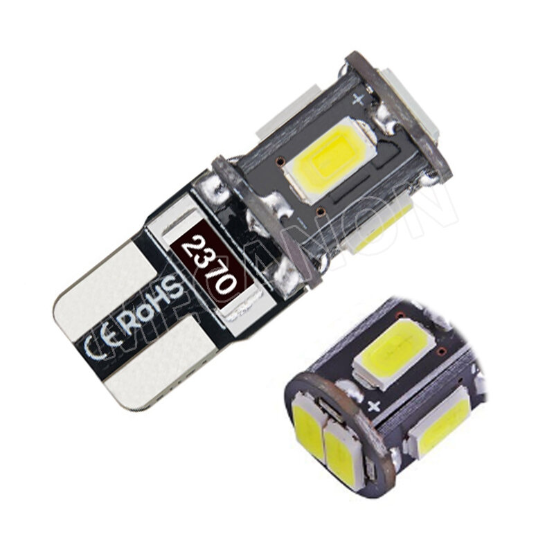 10pcs T10 194 168 W5W CANBUS No Error Car LED Clearance Light 5630 LED 6 SMD Auto License Plate Lamp Reading Door Lights 12V