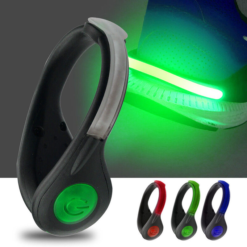 Sport Running Safety USB LED Shoes Clip luce luminosa riflettente Clip antiscivolo incandescente per corridori jogging ciclisti equitazione