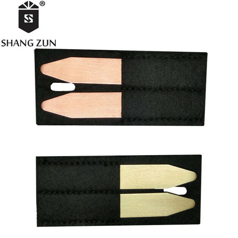 Shang zun 고품질 구리 황동 칼라는 뼈를 체재합니다. stiffeners 비즈니스 공식 셔츠 칼라를위한 2 가지 색상