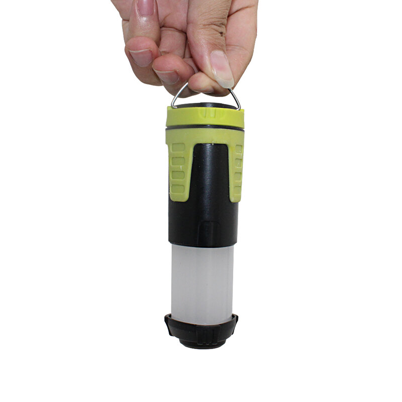 Minilinterna LED portátil T6, lámpara plegable para tienda de campaña, impermeable, para exteriores, Camping, senderismo, funciona con 3 luces AAA