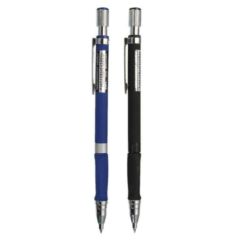 2bブルー-リードホルダー付きペン,メカニカルドラフト,描画用,2.0mm,リードペンシル,2bスケッチ,健康検査,文房具