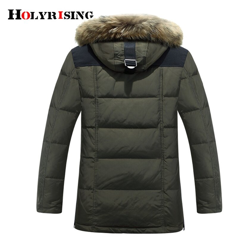 Holyrising-다운 재킷 코트, 남성 겨울 Plumas Hombre 두꺼운 아웃웨어, 넉넉한 후드 남성 의류, 18434-5