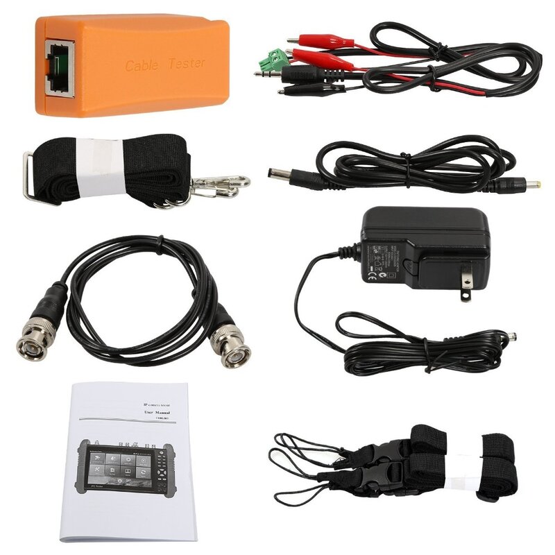 9800 Plus 7 Inch IP Camera Tester CCTV Tester CVBS Analog Camera Tester with POE/WIFI/4K H.265/HDMI Output/RJ45 TDR/ONVIF