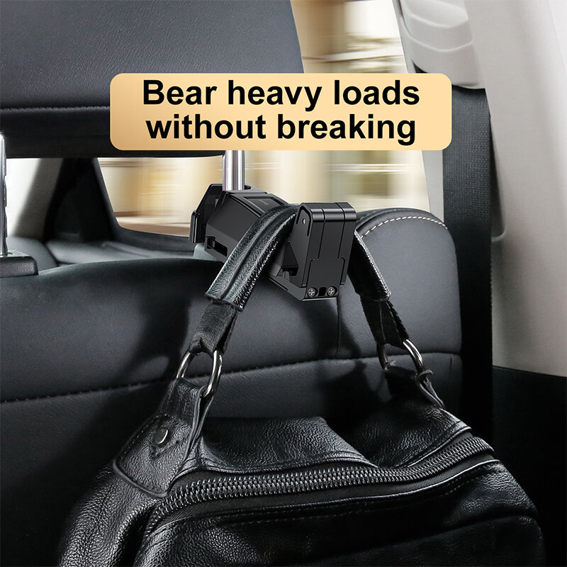 Baseus 2 in1 gancio per poggiatesta per auto con supporto per telefono gancio per sedile posteriore per borsa chiusura per borsa Clip multifunzione per Organizer per sedile posteriore