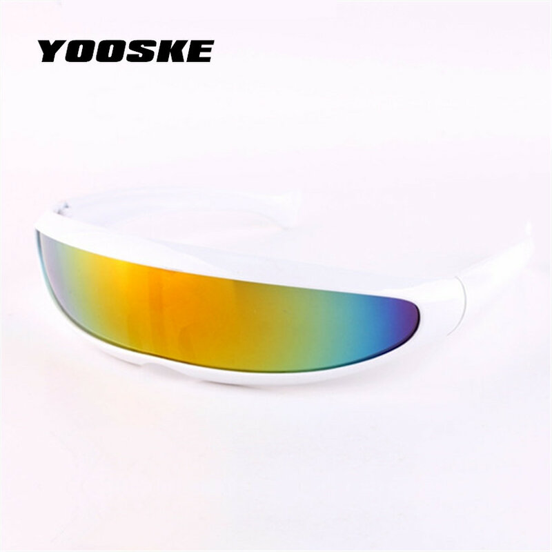 YOOSKE X-نظارات شمسية فردية للرجال ، عدسات ليزر زئبقي ، نظارات سفر مقاومة للرياح ، نظارات روبوتات