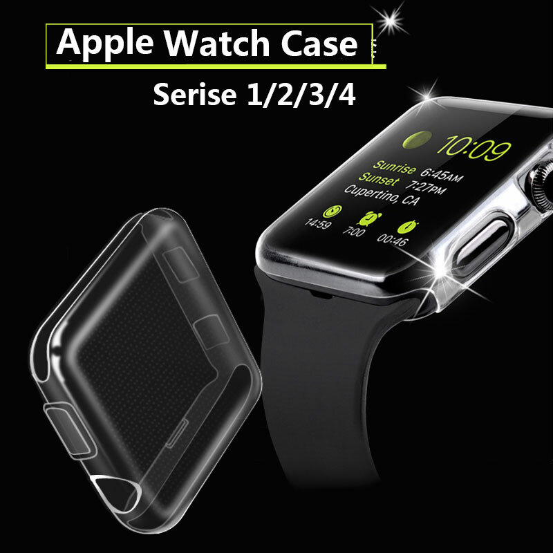 ProBefit Protector case dla Apple Watch 4 3 2 1 40MM 44MM 360 przezroczyste etui TPU pełne etui do Iwatch 4 3 2 1 38MM 42MM