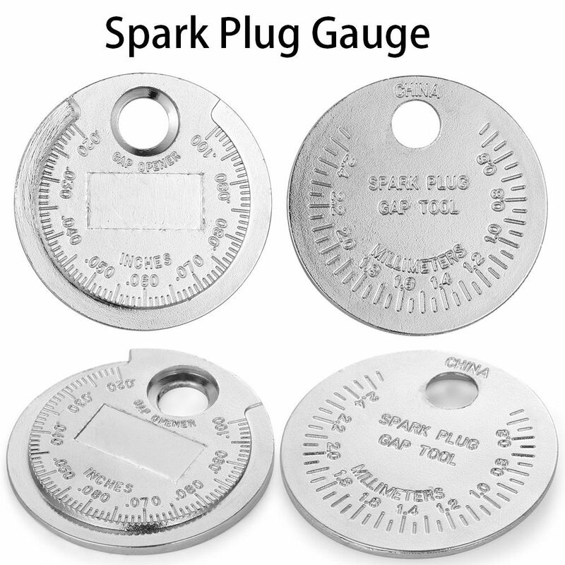 1pc Spark Plug Gap Gauge Tool Measurement Coin-Type 0.6-2.4mm Range Spark Plug Gage