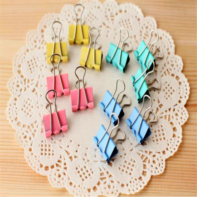 10pcs/lots color Metal paper clips lots dovetail clip cute long tail clip for school study office essential YOUE SHONE