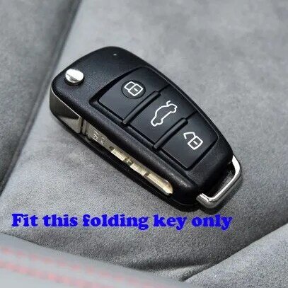 Housse de protection pour clé de voiture en caoutchouc Silicone, étui pliable pour télécommande, pour Audi A1 A2 A3 A4 A5 A6 A7 TT Q3 Q5 Q7 R8 S6 S7 S8 SQ5 RS5
