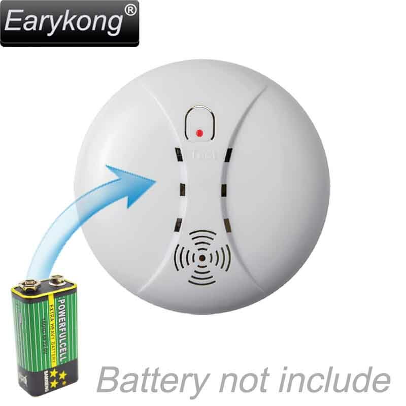 433MHz Drahtlose Rauchmelder Feuer Alarm Sensor für Wifi GSM alarm für Indoor Hause Sicherheit Garten Sicherheit SM-01, heißer Verkauf,
