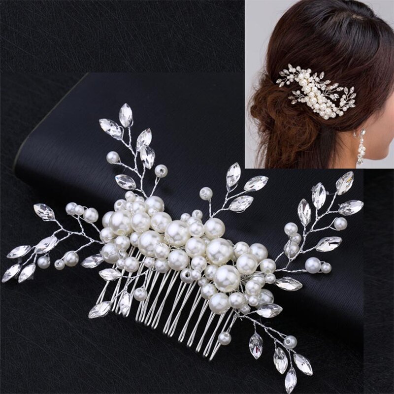 Molans Multi Stijl Parels Crystal Hair Accessoires Voor Bruids Bruiloft Ornamenten Prachtige Handgemaakte Legering Hoofdbanden Kammen