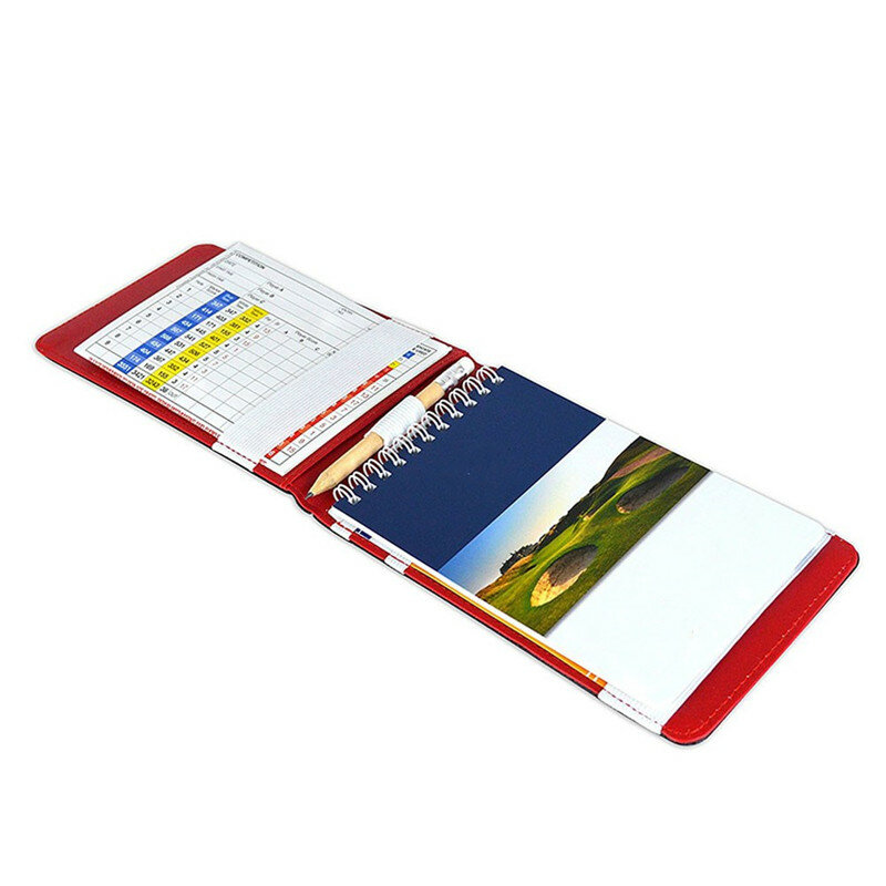 1 conjunto Útil PU Capa do Livro de Bolso Titular Scorecard Golfe Golf Score Keeper Scoring Com 2 Golf Score Cards & lápis & 1 1 Capa