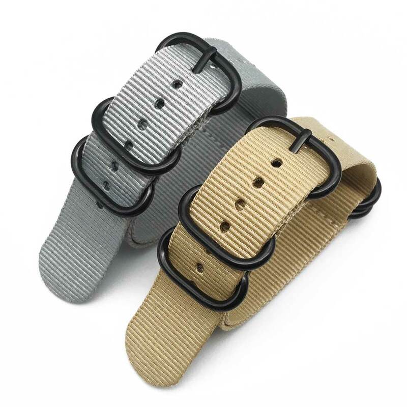 20mm 22mm 24mm náilon pulseira de relógio otan cinta zulu resistente correias de náilon pulseira de relógio anel fivela zulu pulseira