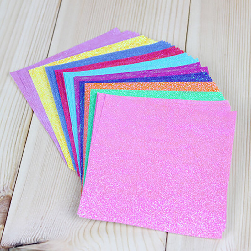 Papier artisanal carré brillant, 10 couleurs, grues en papier origami, pour enfant fait à la main, bricolage, 25 pièces/lot, livraison gratuite