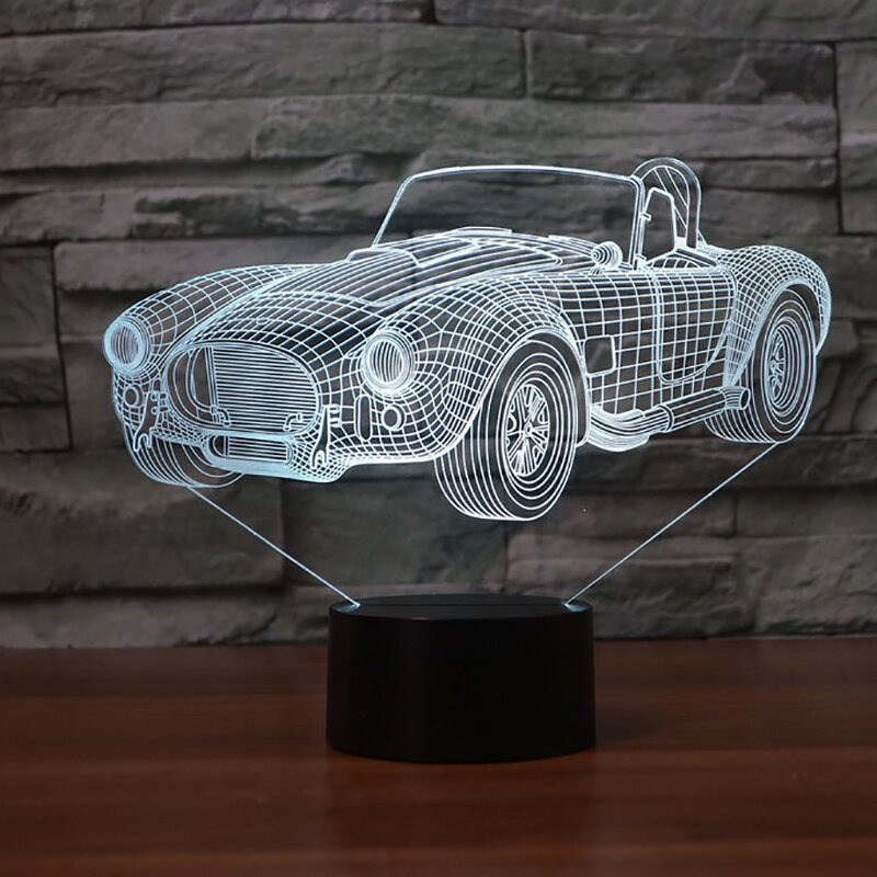 СВЕТОДИОДНЫЙ ночник в виде трансформируемого автомобиля, сенсорный 3D светильник, креативный подарок на день рождения, украшение для дома, с...