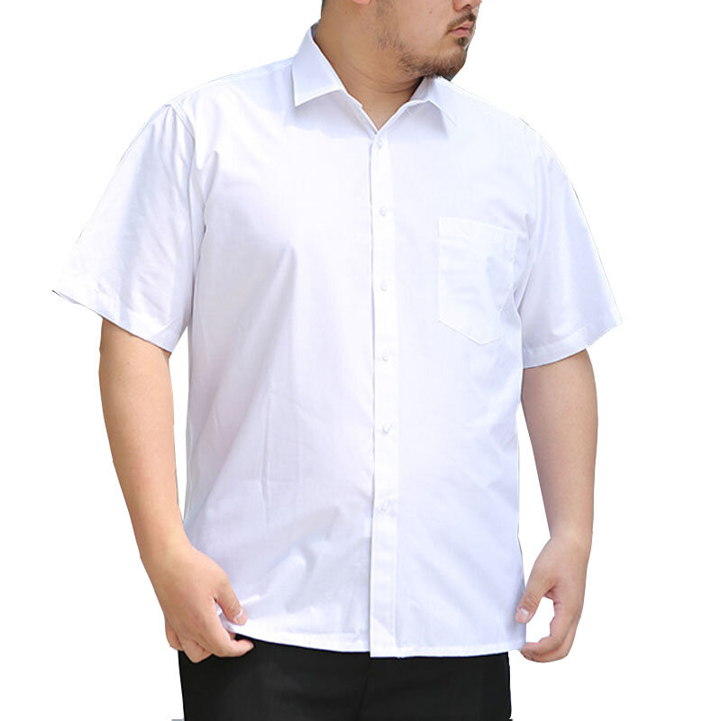 Рубашка для крупных мужчин, короткий рукав, обхват груди 164 см, большие размеры 5XL 6XL 7XL 8XL 9XL 10XL, летняя