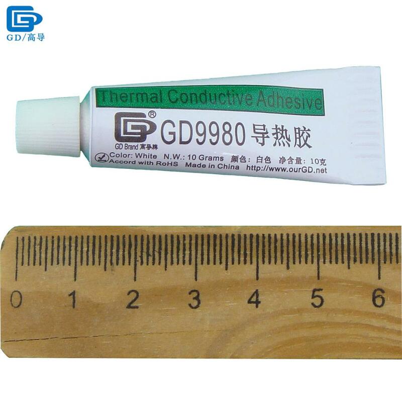 Gd9980 tubo branco condutor térmico de silicone, massa líquida com 10/85 gramas, embalagem de tubo macio de alumínio, adesivo condutor de cimento