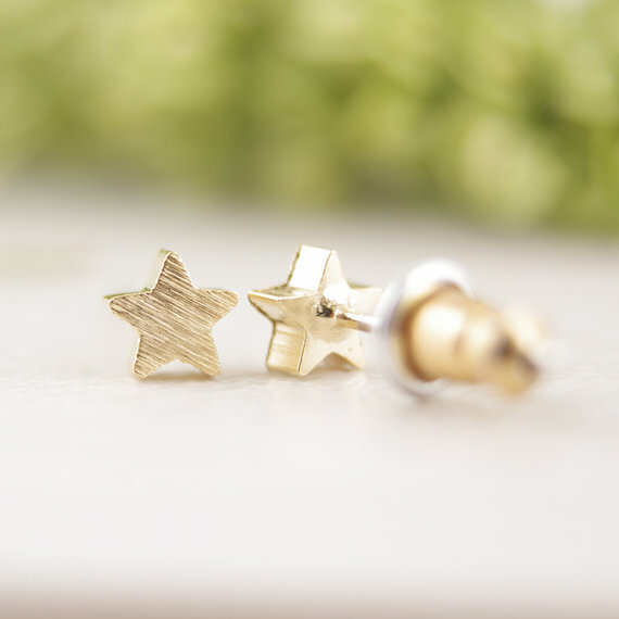 SMJEL Neue Mode Minimalistischen Gebürstet Star Stud Ohrringe für Frauen Tiny Matte Sterne Earing Pendients Party Geschenke s025