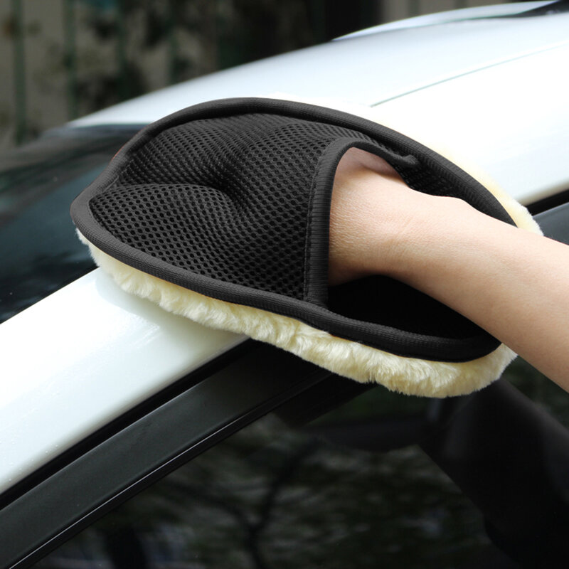 FORAUTO-guantes de lana suave para lavado de coches, herramientas de microfibra para el cuidado del coche, 240x160mm