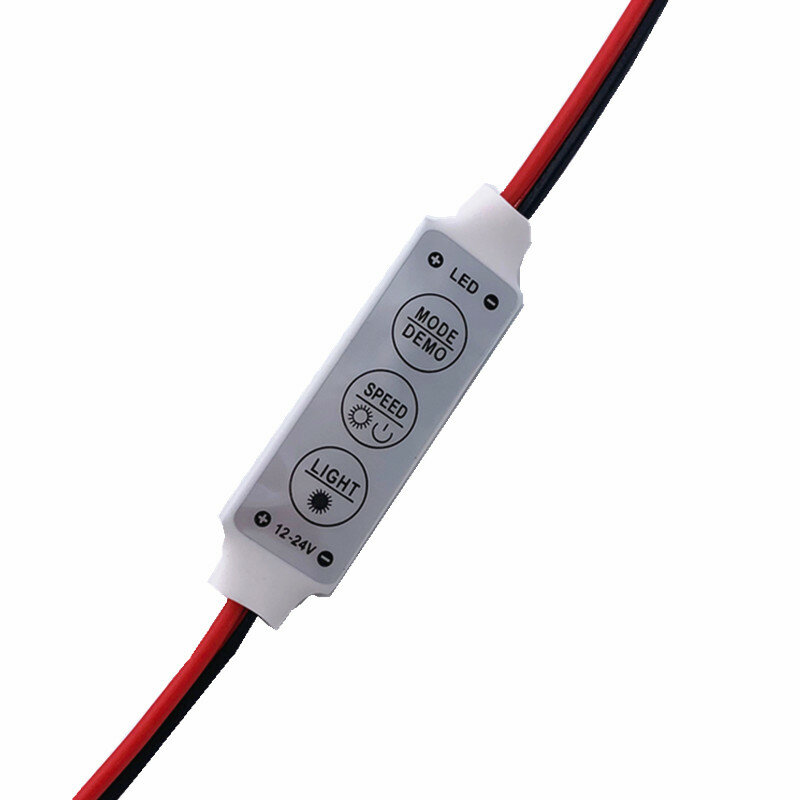 Interrupteur de contrôleur de variateur Foxanon, couleur unique, 12V DC, 3 touches pour 5050 3528 5630 5730 3014 Led bande d'éclairage, 1 pièce