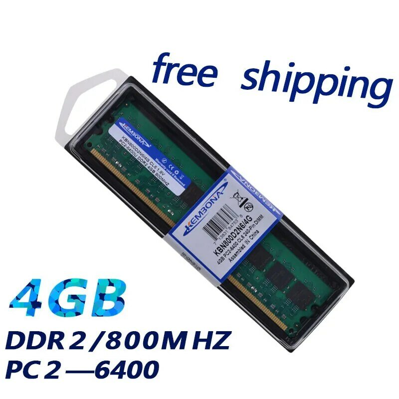 KEMBONA-PC2-6400 PC de escritorio DDR2, 4GB, 800MHZ, solo para A-M-D, Envío Gratis